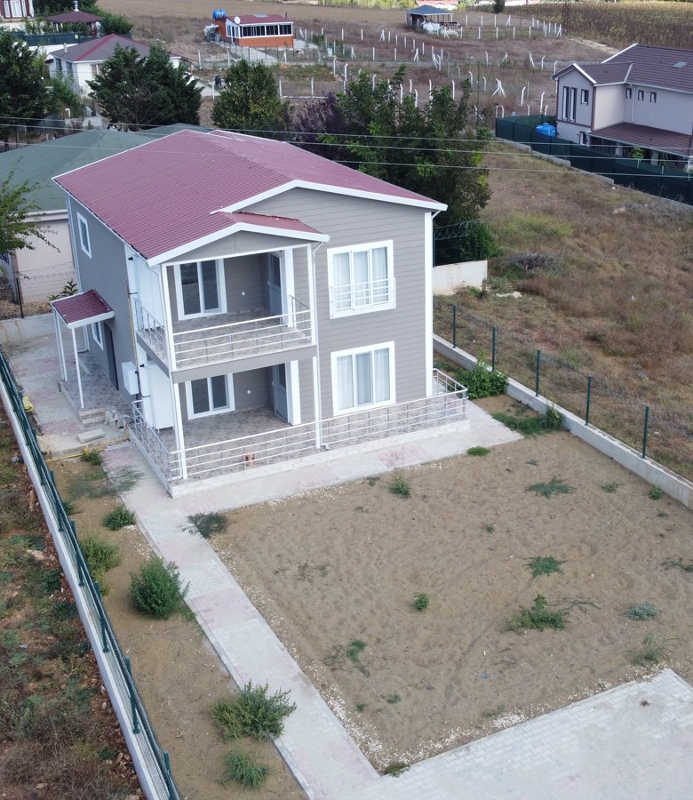 Erdem Prefabrik tarafından üretilen iki katlı prefabrik villa