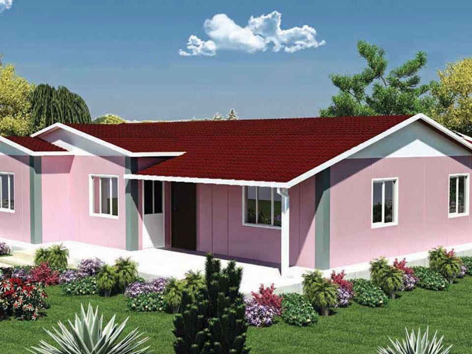 121m2 tek katlı prefabrik villa