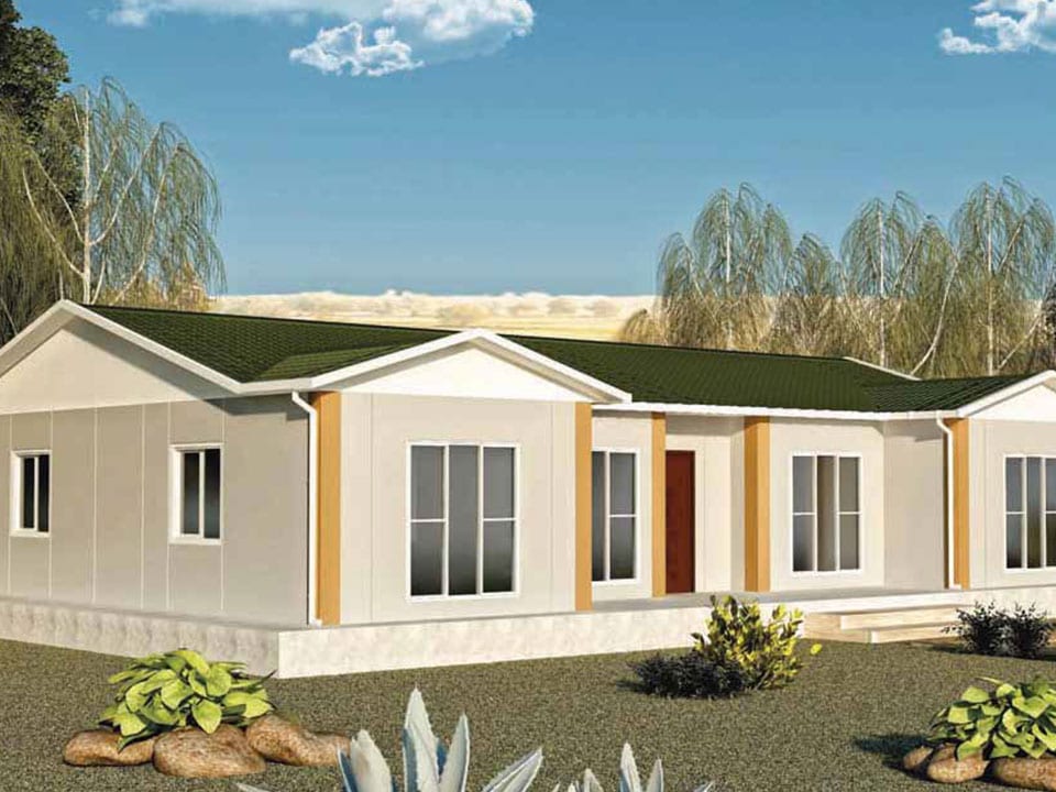 129m2 tek katlı prefabrik villa