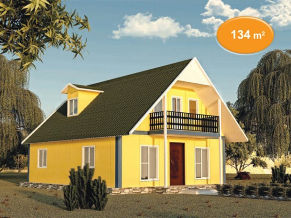134m2 prefabrik villa