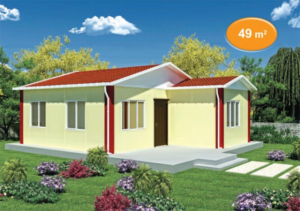 49m2 prefabrik villa