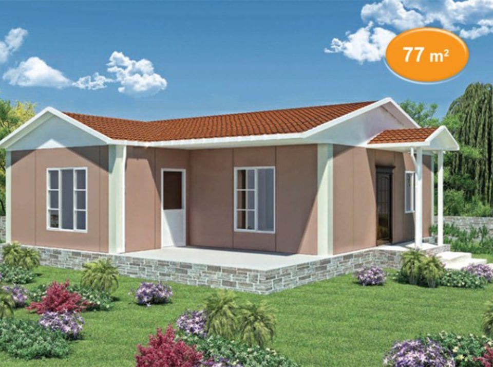 77m2 prefabrik villa