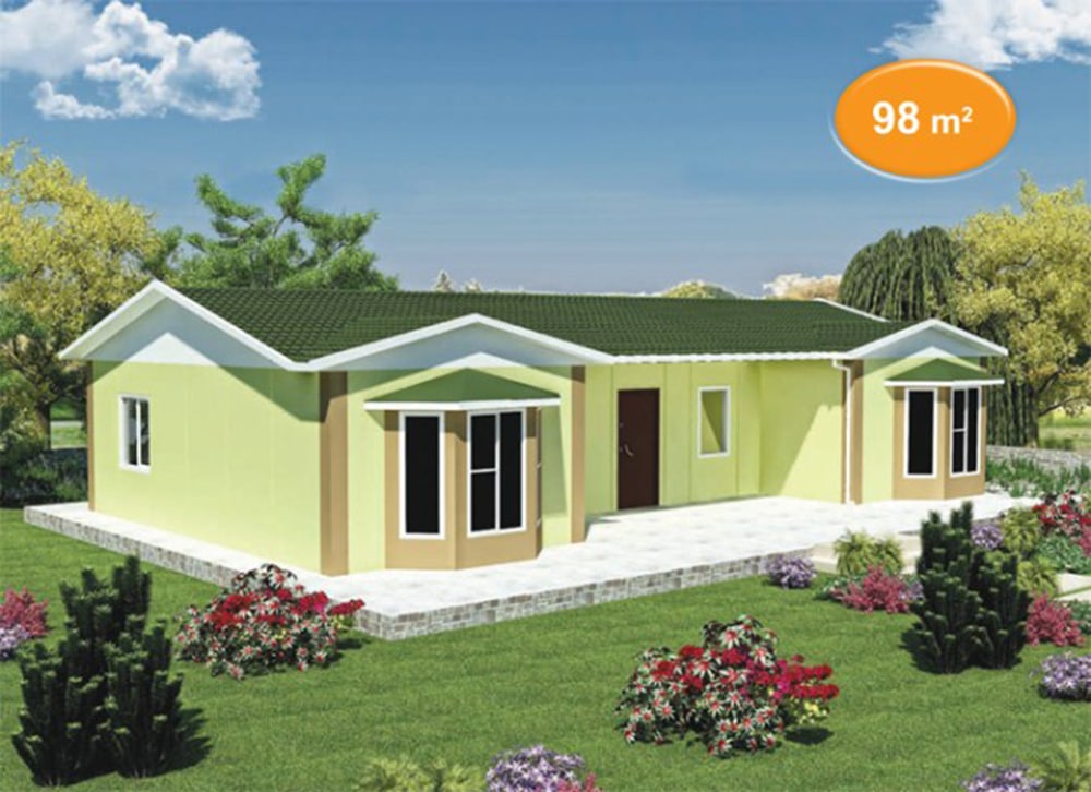 98m2 prefabrik villa