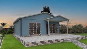 2+1 Prefabrik Ev kampanyası Mavi Ev