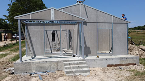 prefabrik ev inşaat aşaması